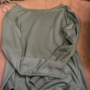 Long Sleeve crewneck from Amazon. Soft and comfy.